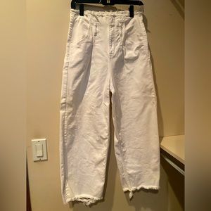 Zara Ripped Wide Leg Jeans